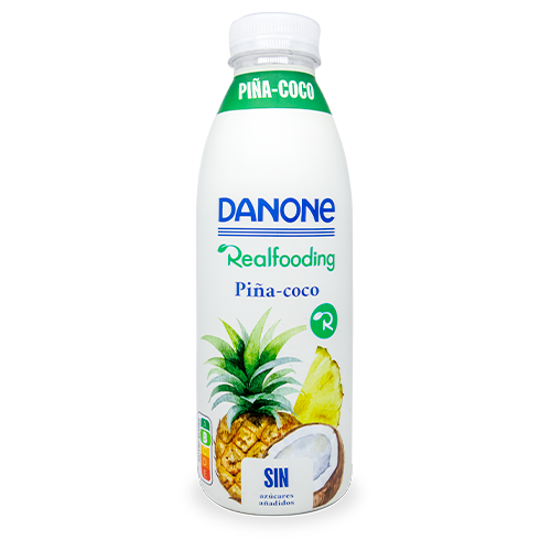 Yogur Líquido Realfooding Piña y Coco 525g Danone