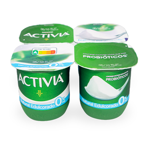 Yogur activia edulcorado 0% pack 4 x 120g danone