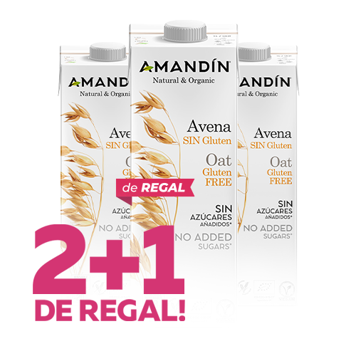 Pack 2+1 de Regal Beguda de Civada Sense Gluten Bio 1L Amandin