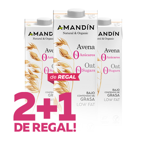 Pack 2+1 de Regal Beguda de Civada 0% Sucres Bio 1L Amandin