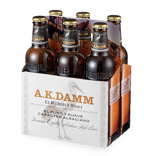 Pack 6u. Cervesa A.K. Damm Ampolla Vidre 33cl