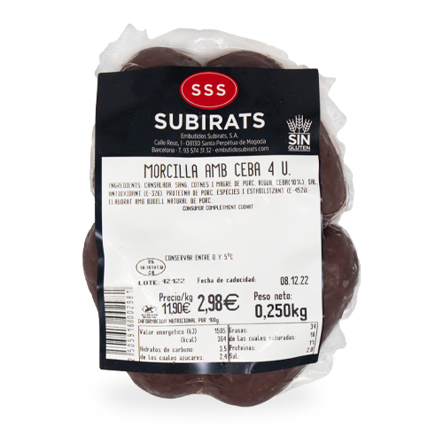 Morcilla con Cebolla Subirats KG