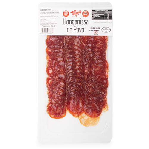 Longaniza de Pavo Cortada 80g Pedragosa