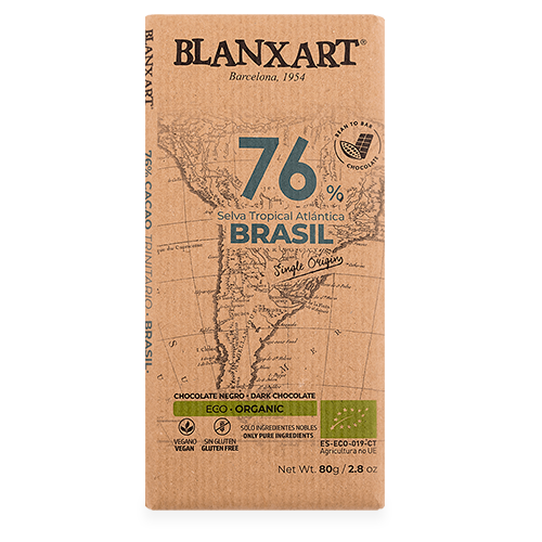 Chocolate Premium Negro 76% Brasil Bio 80g Blanxart