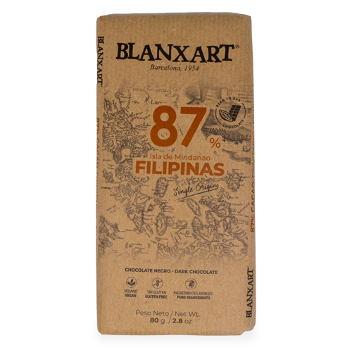 Xocolata Premium Negra 87% Filipinas 80g Blanxart