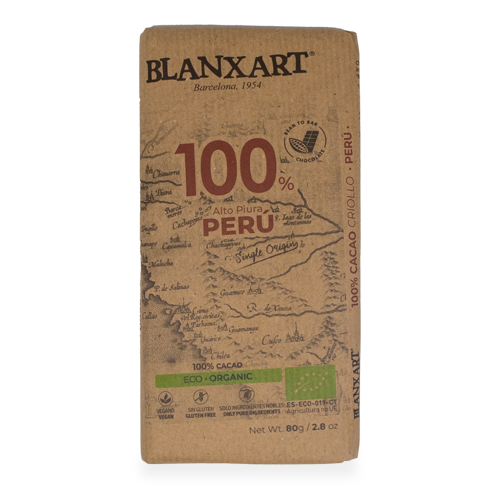 Chocolate Premium Negro 100% Perú Bio 80g Blanxart