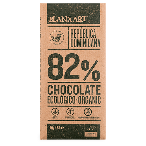 Xocolata Classic Negra 82% República Dominicana Bio 80g Blanxart