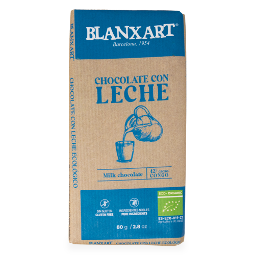 Xocolata Llet 42% Congo Bio 80g Blanxart