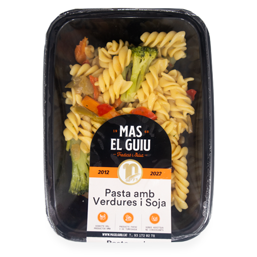Pasta amb Verdures i Soja 250g Mas el Guiu