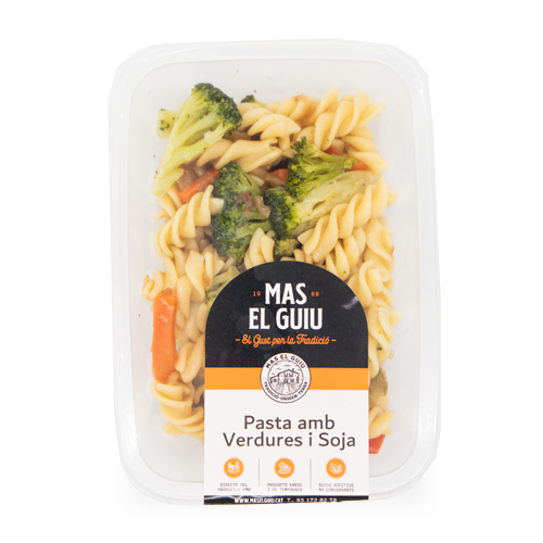 Pasta amb Verdures i Soja 250g Mas el Guiu