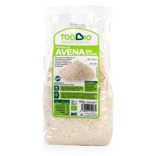 Harina de Avena S/Gluten Bio 500g Toobio