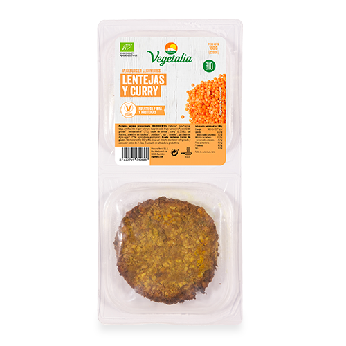 Vegeburguer Lentejas y Curri Bio 160g Vegetalia