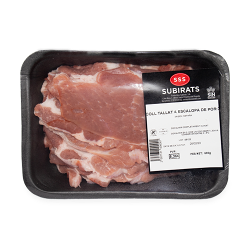 Coll Tallat Escalopa de Porc Subirats Safata 500g