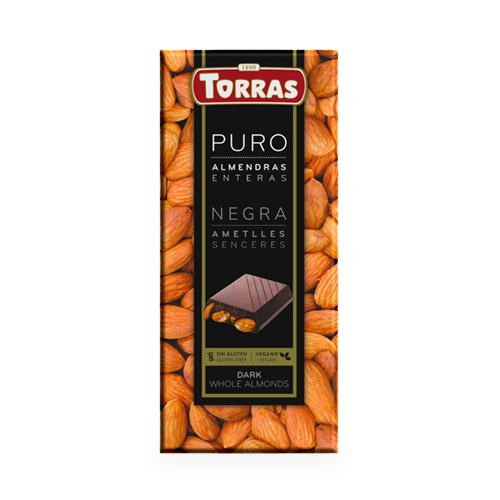 Chocolate Negro con Almendras Enteras 150g Torras