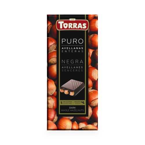 Xocolata Negra amb Avellanes Senceres 150g Torras