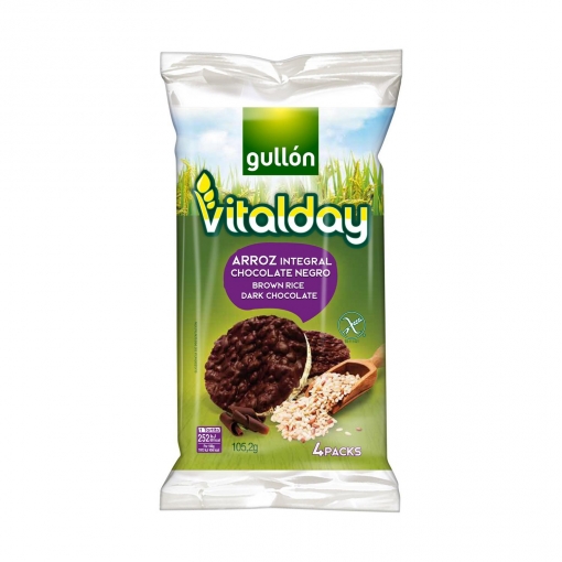 Coques Arròs Integral i Xocolata Vitalday 105g Gullón