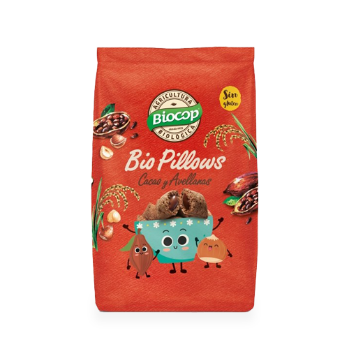 Bio Pillows Cacau i Avellanes Bio 300g Biocop