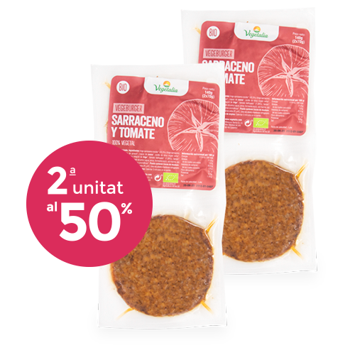 Pack 2u. Vegeburguer Sarraí i Tomàquet Bio 140g Vegetalia