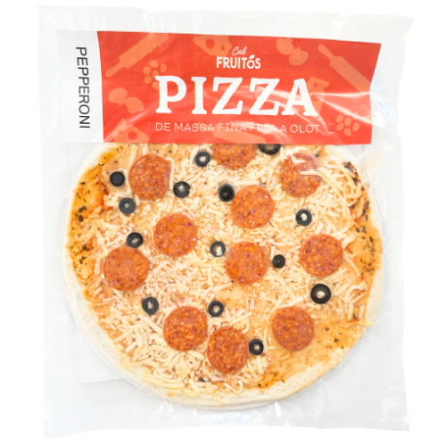 Pizza Pepperoni amb Olives 30cm Cal Fruitós 350g