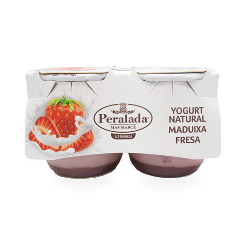 Yogur de Vaca de Fresa Pack 2u x 125g Peralada