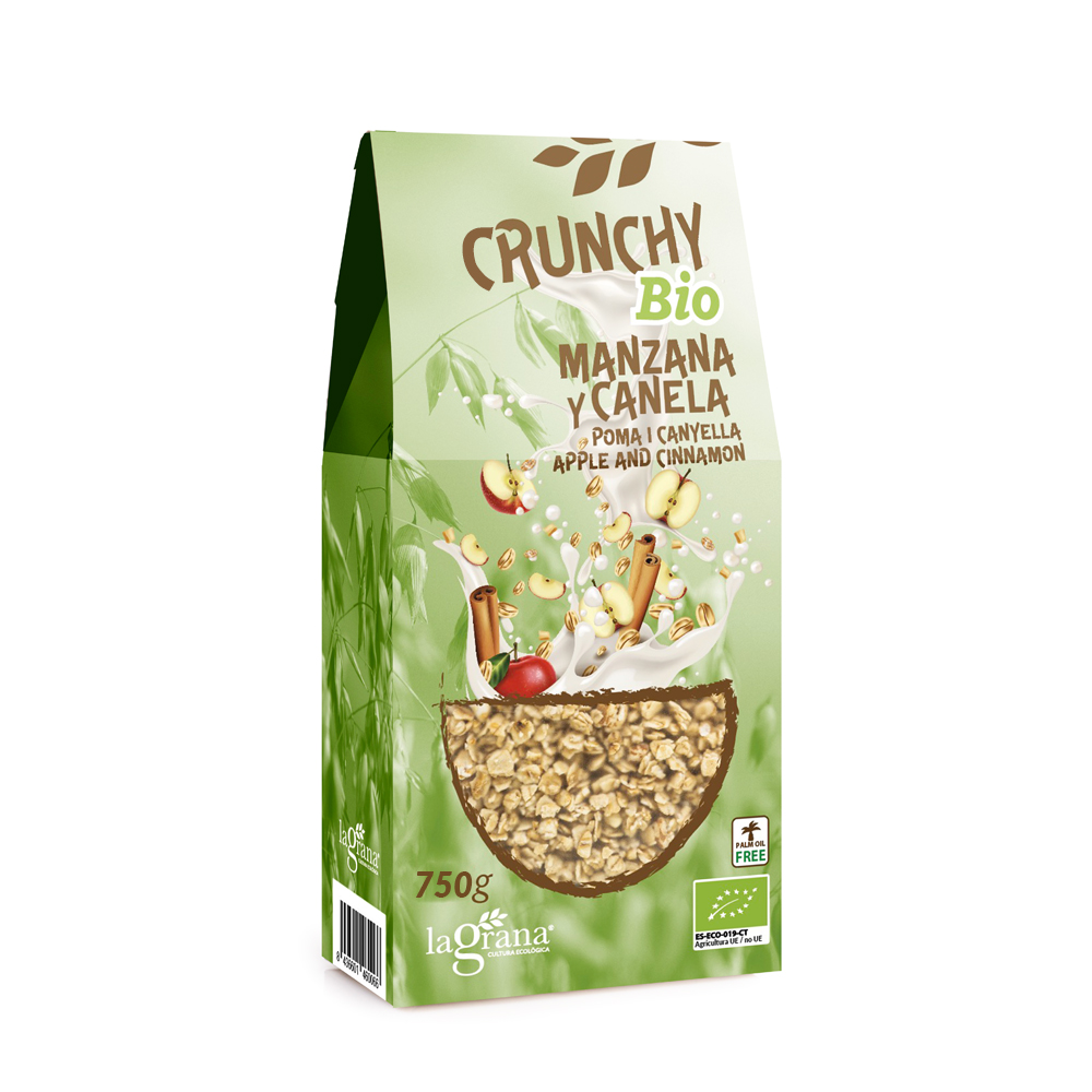 Krunxy Avena con Manzana y Canela Bio 750g La Grana