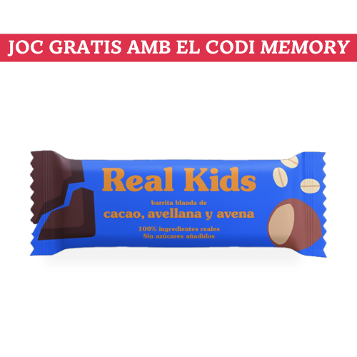 Barreta Infantil Cacau i Avellana 30g Real Kids