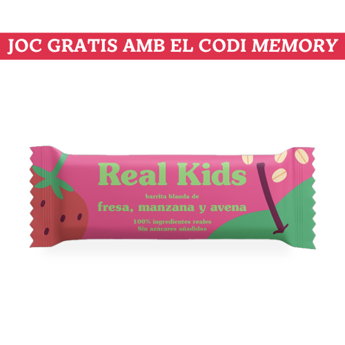 Barreta Infantil Maduixa i Poma 30g Real Kids