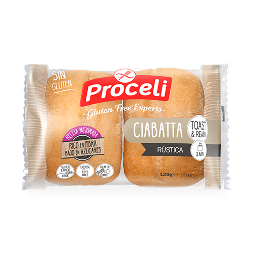 Pa Ciabatta Rústica S/Gluten 120g Proceli