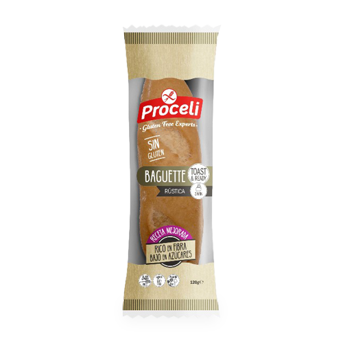 Pan Baguete Rústica S/Gluten 120g Proceli