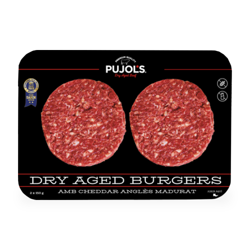 Vaca Vella Dry Aged Beef Burguer amb Cheddar 2 x 150g Pujol's