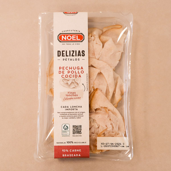Pétalos Delizias Jamón Cocido Extra 50% Duroc 90g Noel