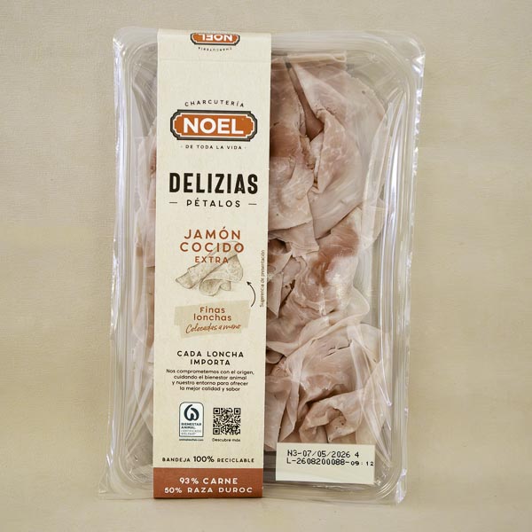 Pétalos Delizias Jamón Cocido Extra 50% Duroc 90g Noel