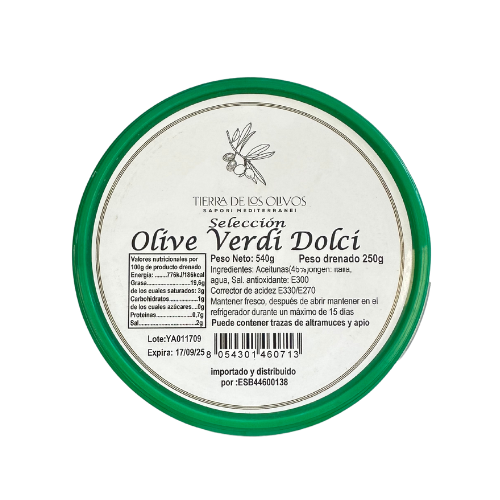 Olivas Verdi Dolci 450g Vittoria