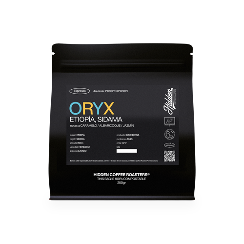 Café de Especialidad en Grano Oryx (Etiopía) 250g Hidden Coffee Roasters