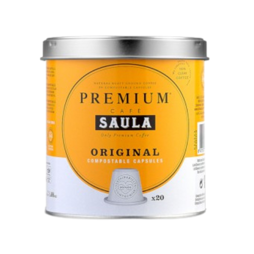 Café Cápsulas Premium Original Lata 20u Saula