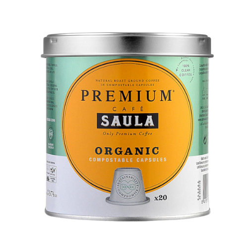 Cafè Càpsules Premium Organic Bio Llauna 20u Saula