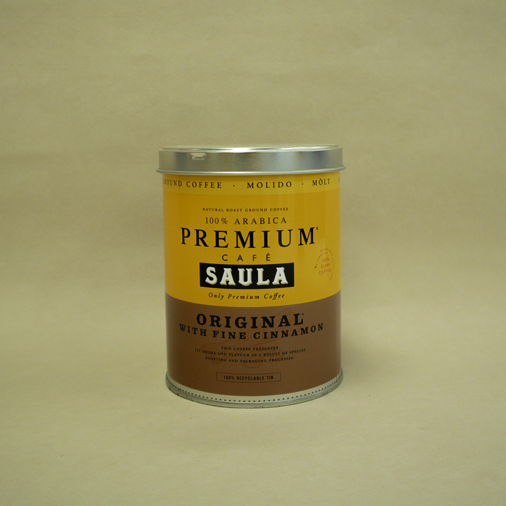 Cafè Mòlt Premium Original & Cinnamon Llauna 250g Saula