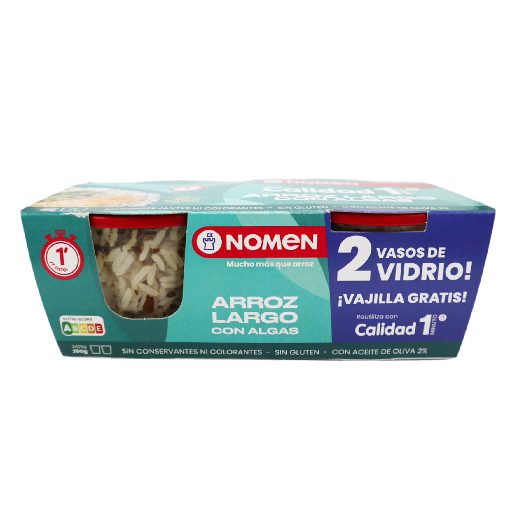 Got Vidre Arròs Llarg i Algues 2x125g Nomen