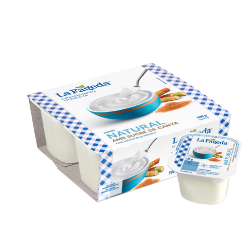 Iogurt Natural amb Sucre de Canya 125gx4 La Fageda