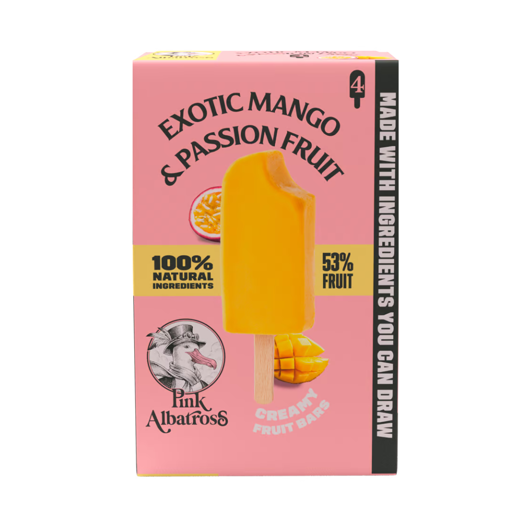 Gelat Polo Mango i Fruita de la Passió 4u Pink Albatros 