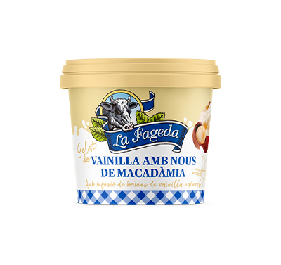 Gelat Vainilla amb Nous de Macadàmia 100ml La Fageda