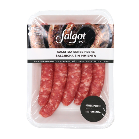 Salsitxes de Porc Sense Pebre 240g Salgot